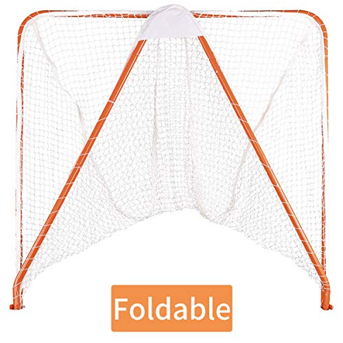 Kapler Lacrosse Goal Net - 6\' x 6\' Regulation Foldable Steel Frame for Backyard Training - Ideal for Kids & Adults Practice Accuracy - Thumbnail 3