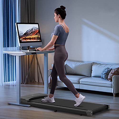 Under-Desk-Treadmill-Walking-Treadmill-2-in-1-for-HomeOffice-with-Remote-Control-Walking-Pad-Portable-Treadmill-Black
