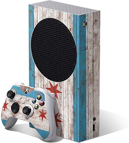 Skinit Decal Gaming Skin Compatible with Xbox Series S Bundle - Texas Flag Dark Wood Design