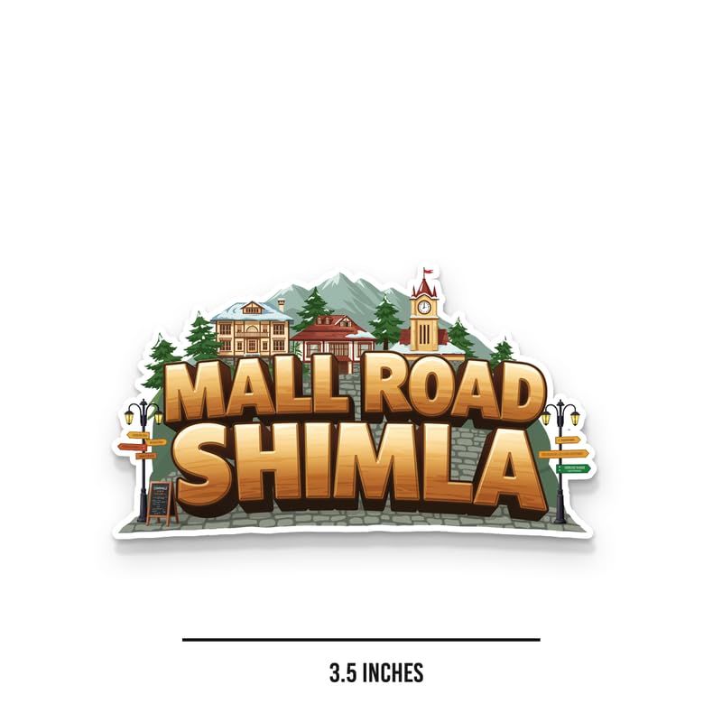 Image of Mall Road Fridge Magnets, Glossy Finish, Stylish Magnet for Fridge, Wardrobe & Metal Surfaces