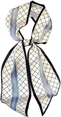 Roizsx fashion satin scarf for hair beach head wraps neck scarves for women lightweight handbag accessories