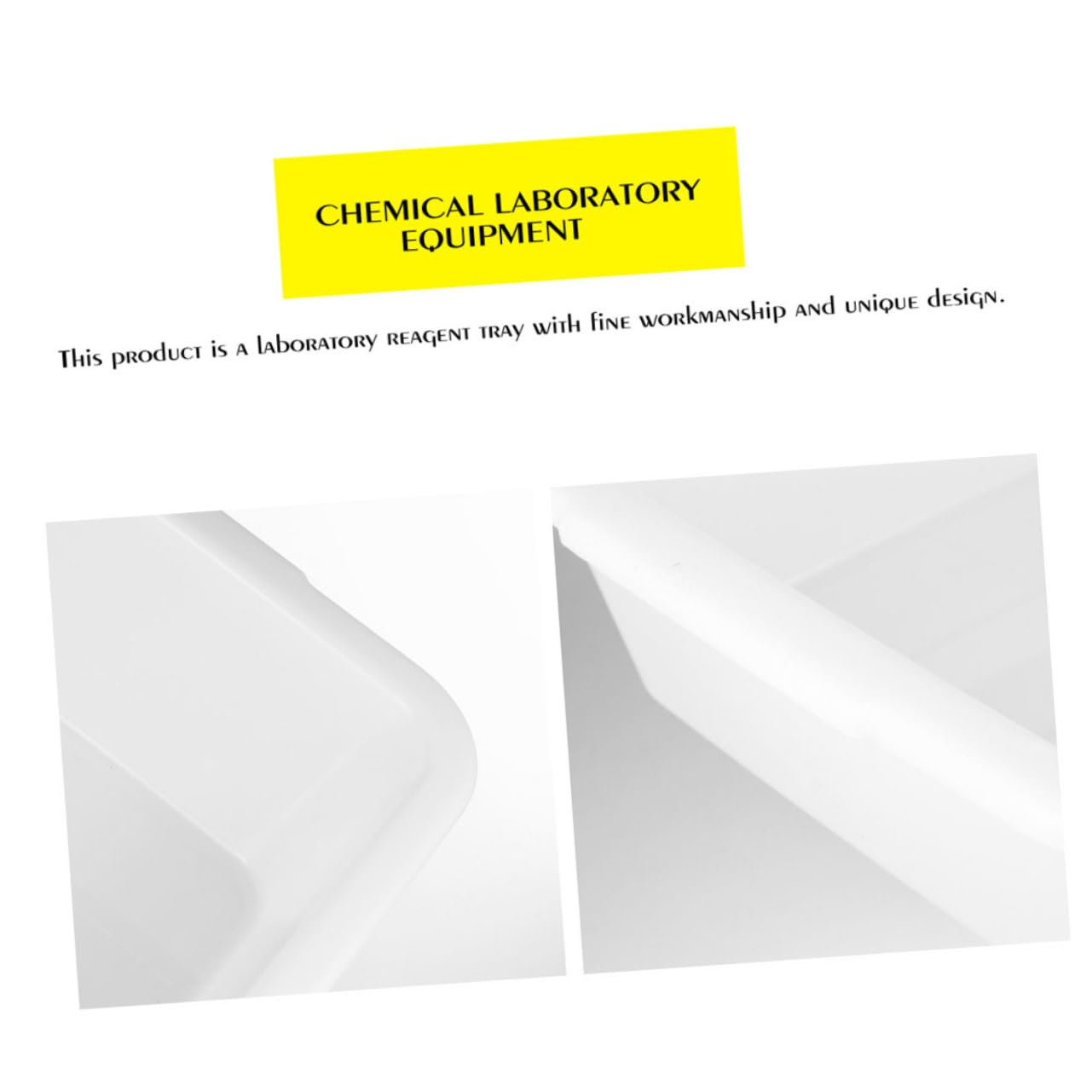SOIMISS Vassoio per Reagenti in Plastica Bianco 3 Pezzi Resistente Agli Acidi Design Semplice Leggero e Compatto per Laboratorio di Chimica