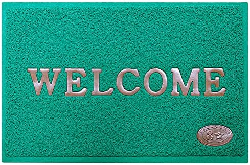 Zerbino Benvenuto Antiscivolo Kuber Industries - Rosso - PVC Resistente - 40x60 Cm - 5