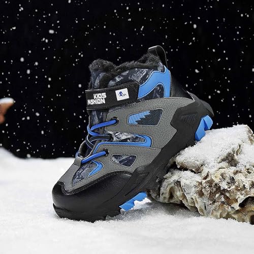 Zapatillas de senderismo de invierno para niños con suela aislada térmica 5