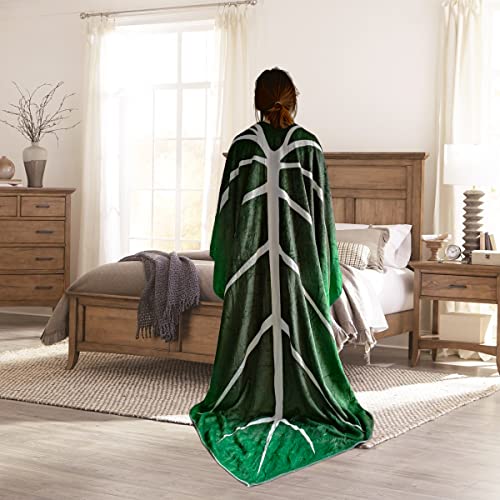 Giant Leaf Shaped Blanket Big Green Leaf Throw Blanket, 87*60 Inches Cute Plant Blanket, For Bed, Sofa... #TOP4