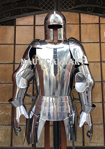 NauticalMart Medieval Milanese Half Suit Armor Wearable Halloween Costume