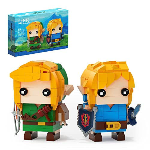 Millionspring Link Figures Juego de bloques de construcción, decoraciones únicas BOTW y juguetes Breath of the Wild juguetes, regalos para niños y niñas de 6 a 12 años y coleccionistas de modelos de