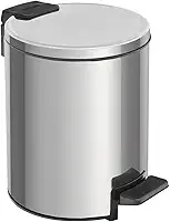 Lixeira com Pedal Tramontina Loop em Aço Inox com Acabamento Polido e Balde Interno 3 L