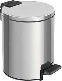 Lixeira com Pedal Tramontina Loop em Aço Inox com Acabamento Polido e Balde Interno 3 L