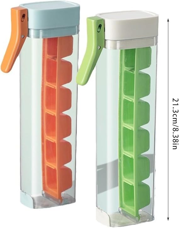 Easy Demould Ice Maker with Handle Single Hand Press Ice Cube Tray Convenient Ice Tray for Chilling Beverages