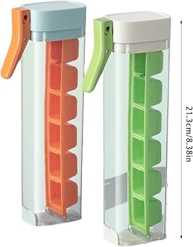 Easy Demould Ice Maker with Handle Single Hand Press Ice Cube Tray Convenient Ice Tray for Chilling Beverages