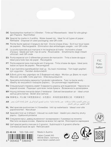 Faber-Castell 254644 Textliner 1546 Textmarker, Neonfarben, 4 Stück