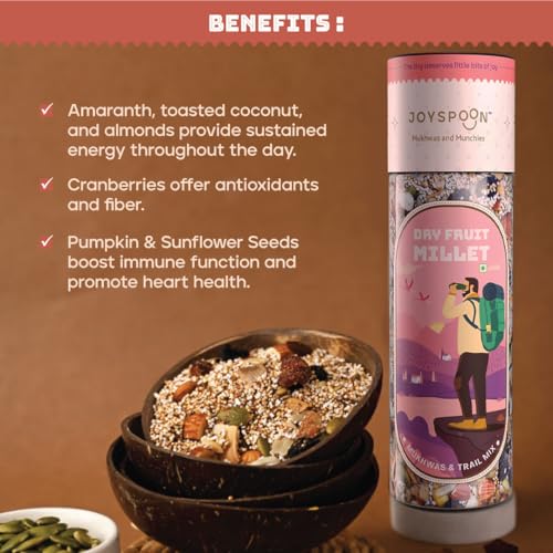 Image of JoySpoon Sweet Neem, Dry Fruit Millet & Cashew Rose Mukhwas Combo | Supari Free Mouth Freshener | Traditional Indian After-Meal Digestive Snack | No Artificial Colors or Preservatives | Pack of 3x100g