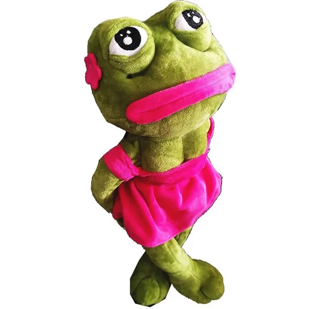 COTSRGT 45cm Sad Frog Plush Toy Soft Stuffed Animal Pillow Magic Expression Pepe The Sad Frog Animal Plush Doll Birthday Gifts For Kids,Pink-45cm