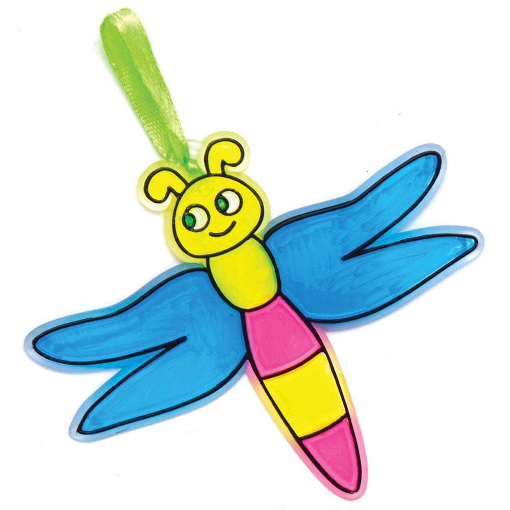 Baker Ross AT872 In The Garden Suncatchers - Pack of 10, Suncatcher Stained Glass Effect for Children to Make and Display - Image 3