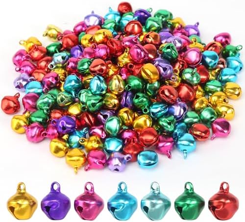 200 Stück Mini Glöckchen Zum Basteln - Gold & Silber 8mm Mit Öse