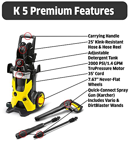 image for Karcher Kärcher 2000 PSI Electric Pressure Washer, Vario Power & Dirt