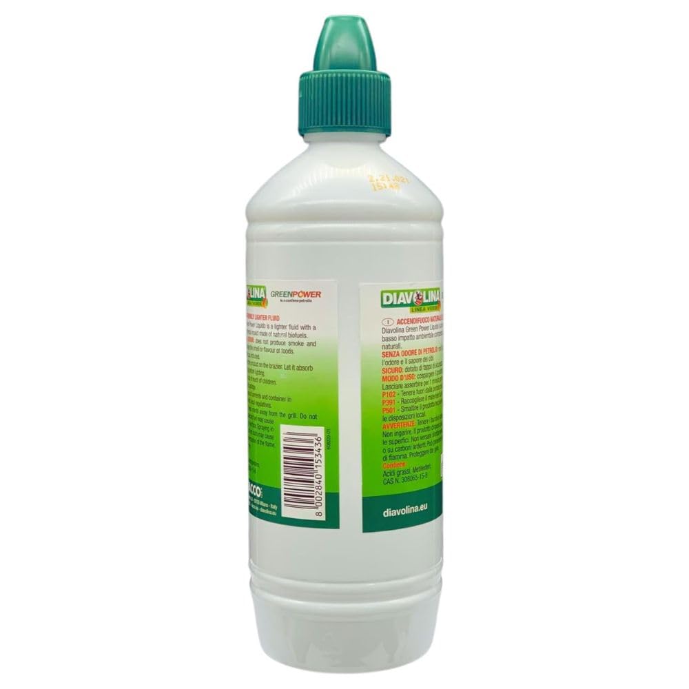 ACCENDIFUOCO NATURALE LIQUIDO 100% VEGETALE, Ideale per Barbecue e Caminetti, Rispetta i sapori dei cibi, 750ml. (4 Unità)