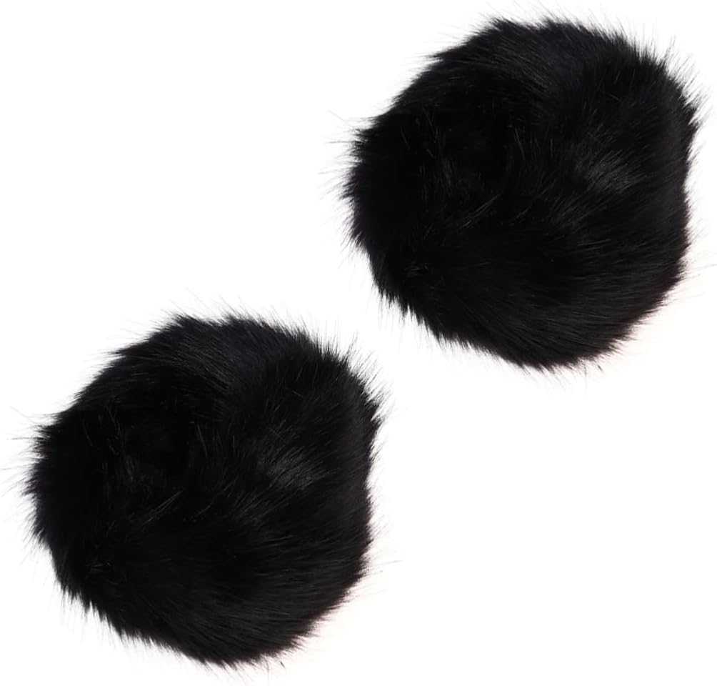 FOMIYES Faux Fur Wrist Cuffs Hand Warmers Aesthetic Accessories for Women Party Costumes Decor Elastic Cuff Band One