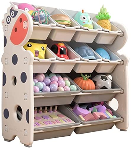 BJNONOG Children'S Toy Storage Organizer with Storage Bins, Toys Storage Box for kids (Cow toy rack)