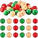 30 Stück künstliche Früchte Mini-Früchte zum Basteln, künstliche Mini-Früchte, gemischtes Puppenhaus, Miniaturen, Obstspielzeug, 0.8 cm, rote Obst-Dekoration für Puppenhaus, Küche, Party-Zubehör