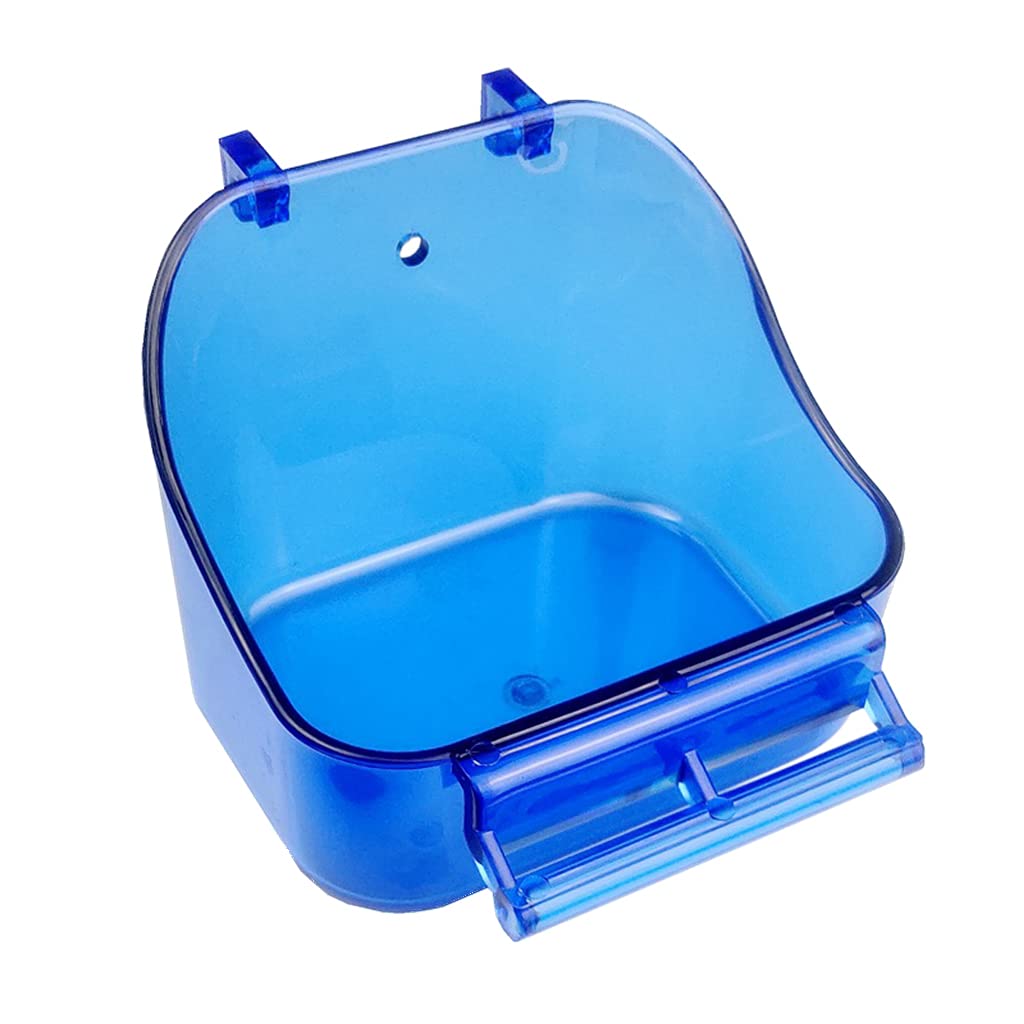 Xinsheinelry Bird Bath Box Parrot Bathing Cage Accessory for Small Birds Parakeet Budgerigar Lovebirds Blue Or Transparent