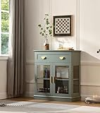 FOREST GRAVITY Kleiner Buffetschrank mit Stauraum, Küchen-Sideboard mit...