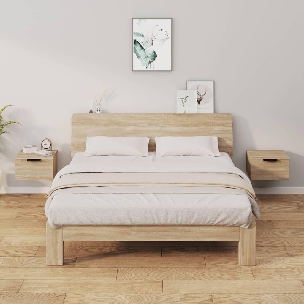 Tables de chevet murales pour optimiser l'espace au sol des petites chambres