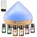 Produktbild 500ML Aroma Diffuser, Diffuser mit 6x10ml Diffuser Ätherische Öle Set, 14-Farben-LED, Fernbedienung mit Timer-Einstellung, Auto-Off, Luftbefeuchter für Yoga, Büro, SPA, Schlafzimmer