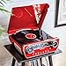 Crosley CR6047A-RE Powel 7-in-1 Bluetooth in/Out Vinyl Record Player with AM/FM Radio, CD Player, and Aux-in, Red