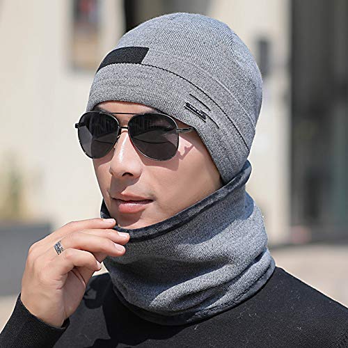 Bonnet tricoté pour hommes avec cache-oreilles et doublure polaire