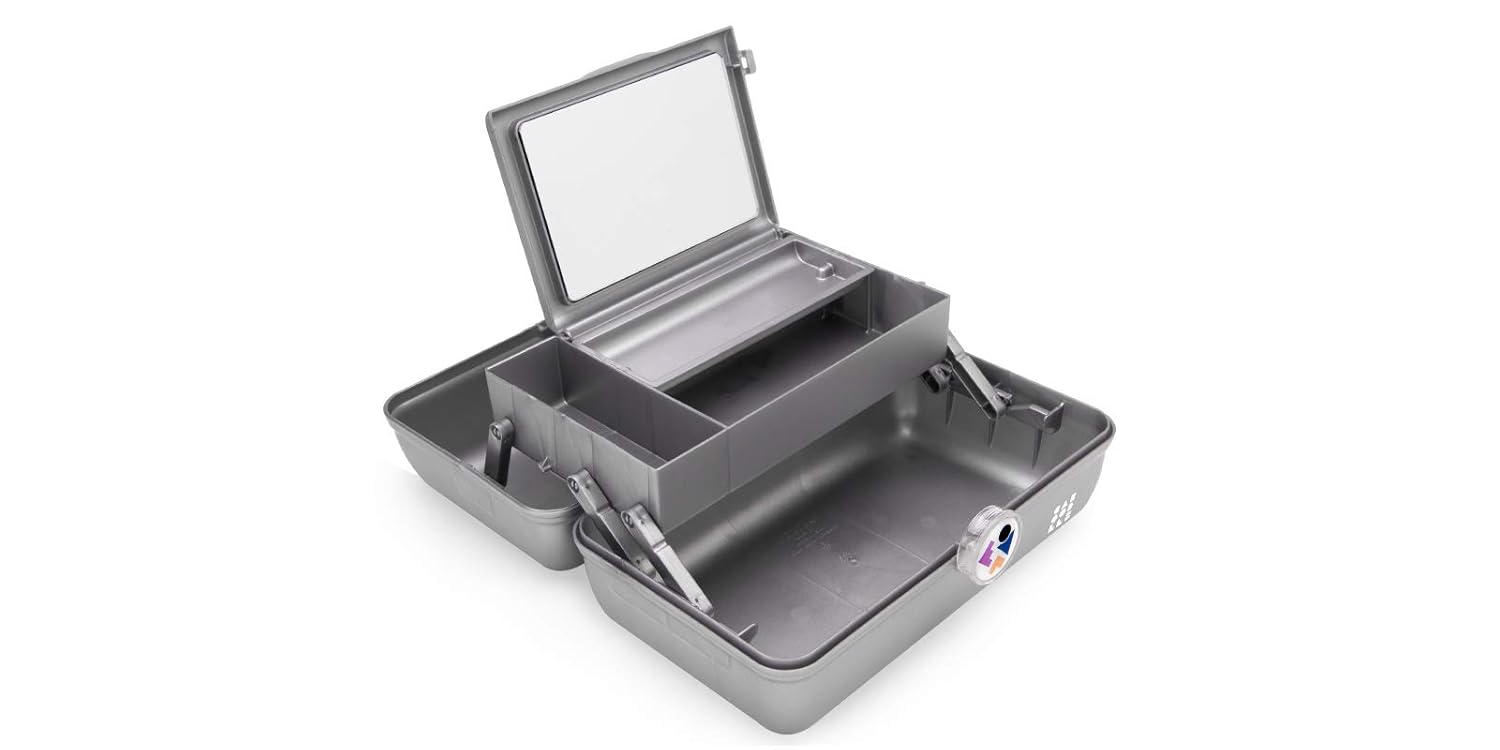 Caboodles Twilight Disco - On-The-go Girl Costmetic Organizer Make-up & Accessory Carry Case, Silver Shimmer: Health & Personal Care
