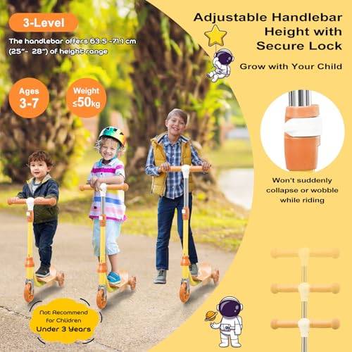 DEROFIT Kick Scooter for Ages 3-7
