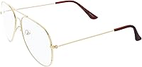 Vista 3 de zeroUV Classic Aviator Glasses Women, Blue Light Glasses Men, Clear Aviator Glasses, Aviator Blue Light Glasses dorado transparente
