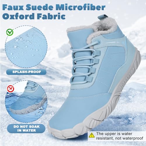 Image of Winter Hike Barefoot Boots Women, Snow Boots for Women | Winter Hike Barefoot Boots Women, Wide Toe Waterproof Hiking Non-Slip Ankle Shoes