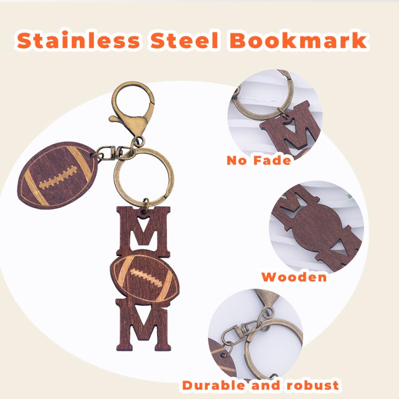 YALLNASL Sports Keychain Gifts for Women Football Baseball Mom Birthday Christmas Gift for Volleyball Basketball Mom Keychain3