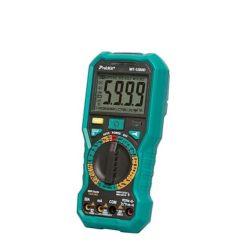 Pro'sKit MT-1280D 3 56 True-RMS Multímetro digital True RMS Medición precisa Alerta de fusible soplado Luz de fondo de detección automática