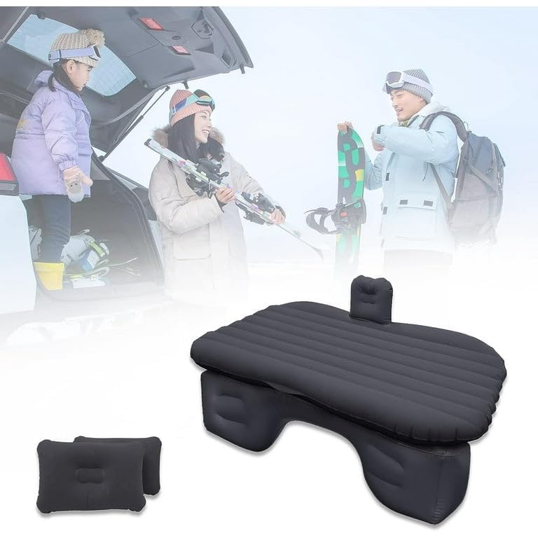 Image of Inflatable Car Bed Sofa Inflatable-Back Seat With-2 Air-Pillow & Air-Pump | Bed Car Inflatable Mattress Car Bed | Kids, Trips, Camping, Picnic, Universal Size