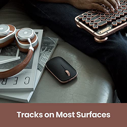 Azio Bluetooth Rm-Rcm-L-03 Retro Classic Mouse (Artisan), Black And Gold #TOP3