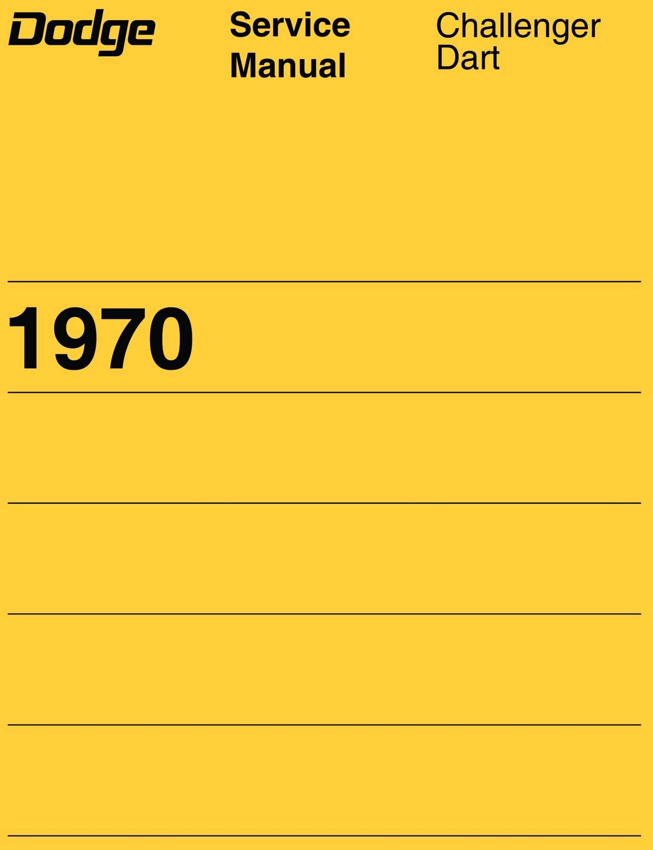 1970 Dodge Challenger / Dart Shop Manual By Detroit Iron