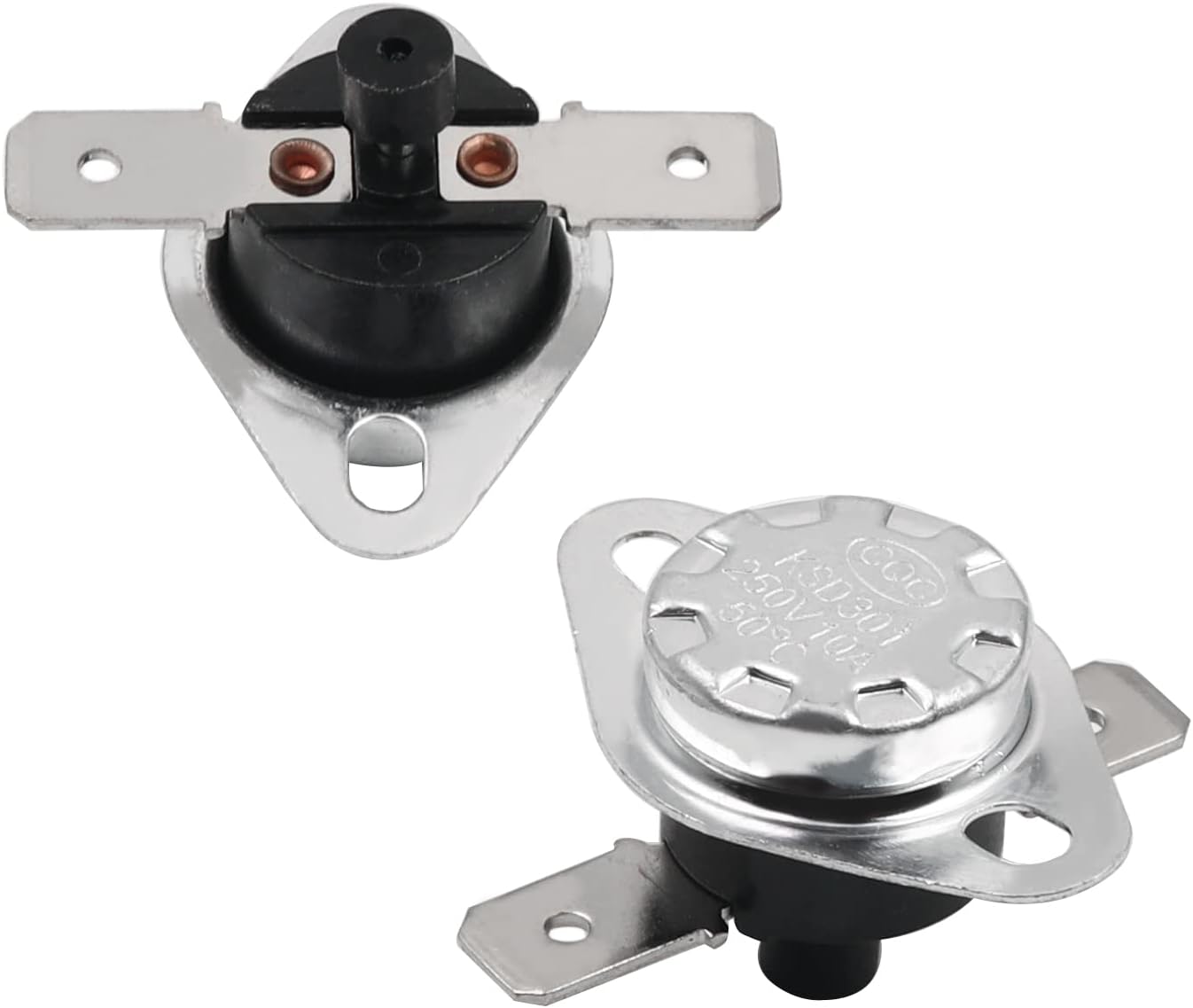 Fielect 2Pcs KSD301 Thermostat 75°C Normally Closed Thermal Switch ...