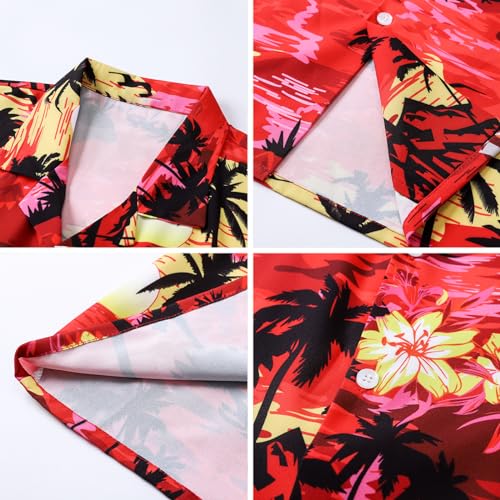 Image of SANGTREE 3 Piece Boy Outfits Short Sleeve Shirt and Shorts Set Beach Vacation Summer Clothes, 3 Months - 9 Years