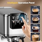 Espresso Machine 20Bar, Hot & Iced Coffee Machine with Rapid Cold Brew, Espresso Maker with Steam Wand, Touch Screen with 37oz Water Tank for Latte, Cappuccino, Gift for Coffee Lover - Image 3