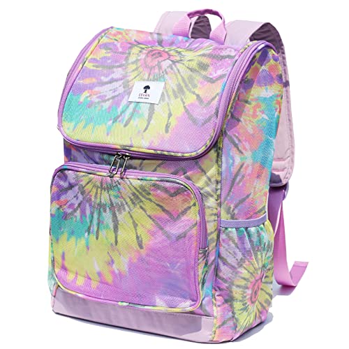 ESVAN Original Print Mesh Backpack Clear Bag See through Pack for Travel Beach Gym Multi-Purpose Women Men2