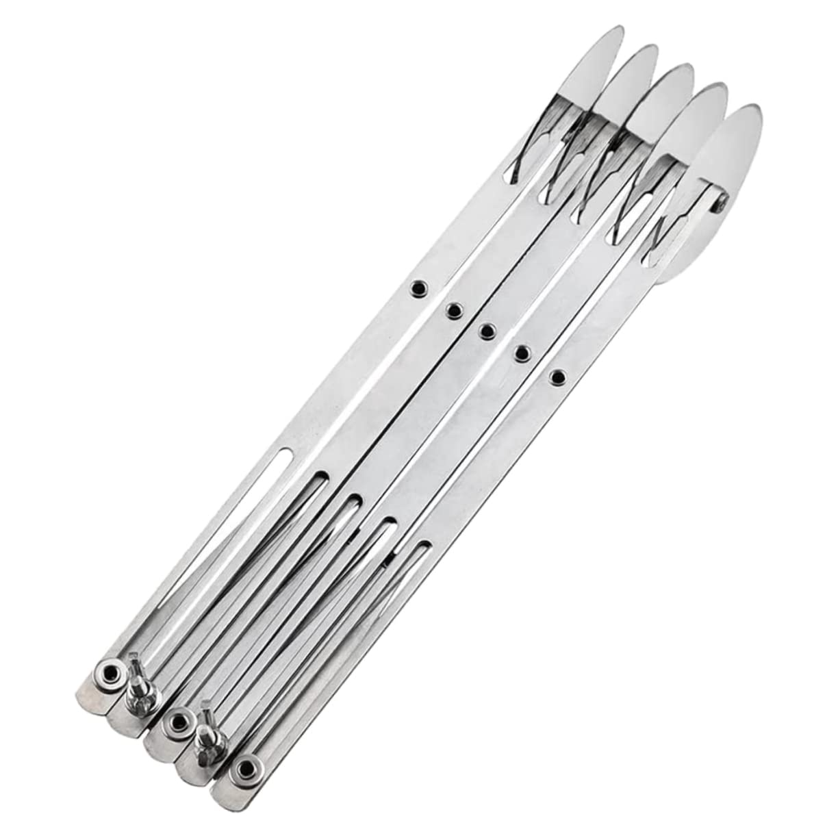 MAGICLULU 5-rädriger Pizzaschneider aus Edelstahl Verstellbar mit Modernem Design Praktisches Teigrädchen für Einfaches Pizza Backen und Küchenutensilien in Silber