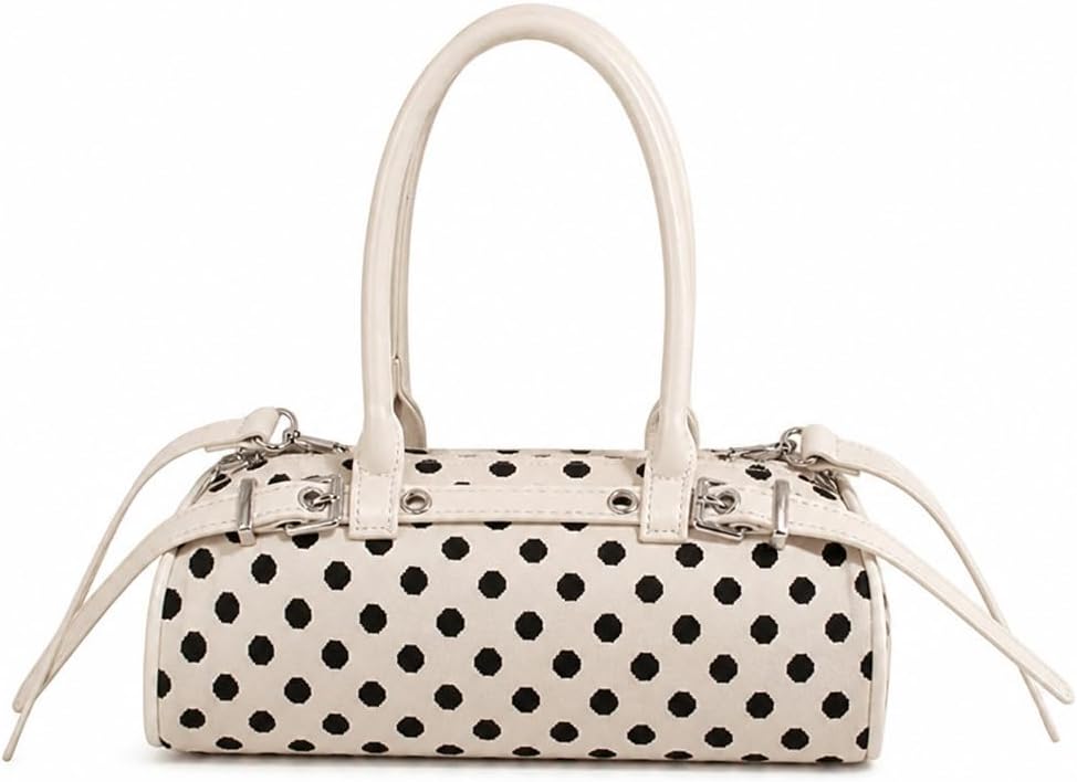 Dachshund Purse, Black Polka Dot Small Handbag