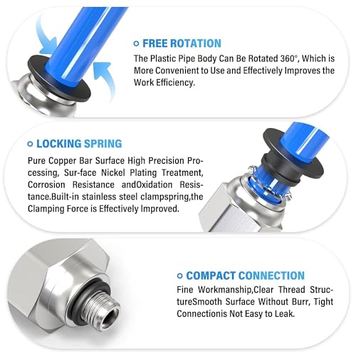 Image of TAILONZ 1 /8 inch Tube OD x 10-32 UNF Male Straight Push to Connect Fitting 2pcs | Copper&Plastic,for PU /PA /PE /PVC Tubes,Pneumatic Systems,Air Lines,Factories,Workshops,Industrial,Automation,Repair,Machinery