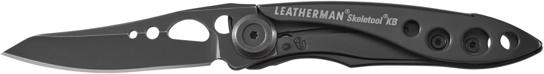 Skeletool KB Pocketknife with Straight Edge, Stainless Steel Blade and Bottle Opener, Onyx Black