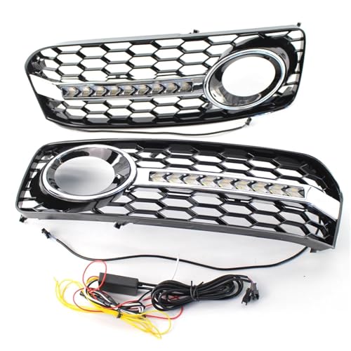 Grille calandre antibrouillard Audi A5 S Line S5 B8 RS5 feux jour LED - 6