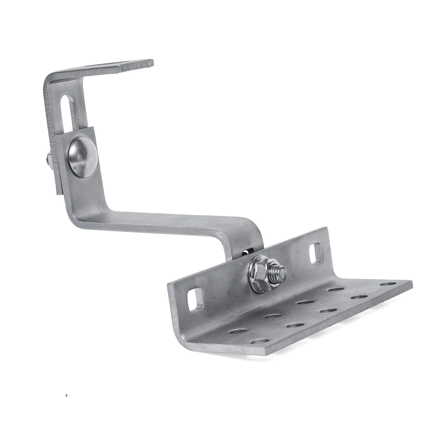Support Panneau Solaire Sol Lot De 5 Supports Solaires Toiture - Crochets Acier Inox 1.4016 - Réglables 3 Positions - 140x56x5mm - Avec Vis Et écrous Crochet Echelle De Toit